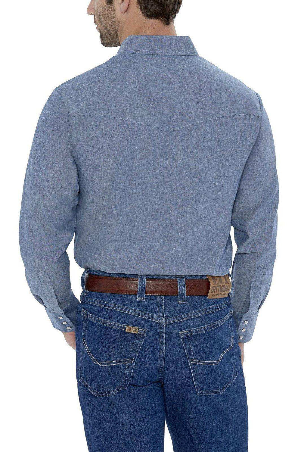 Ely Cattleman Mens L/S Chambray Snap Shirt - Ely Cattleman - Flyclothing LLC