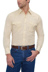 Ely Cattleman Mens L/S Ecru Solid Snap Shirt - Ely Cattleman - Flyclothing LLC