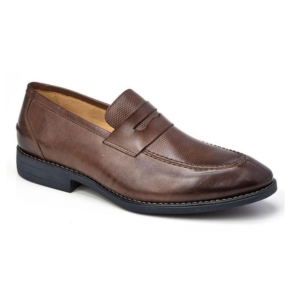 Sandro Moscoloni Maestro Brown Penny Loafer - Flyclothing LLC