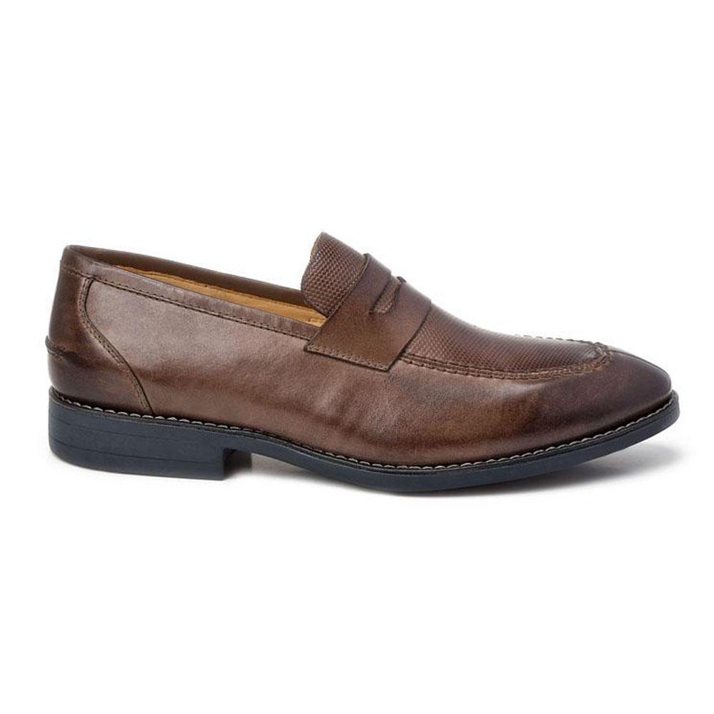 Sandro Moscoloni Maestro Brown Penny Loafer - Flyclothing LLC