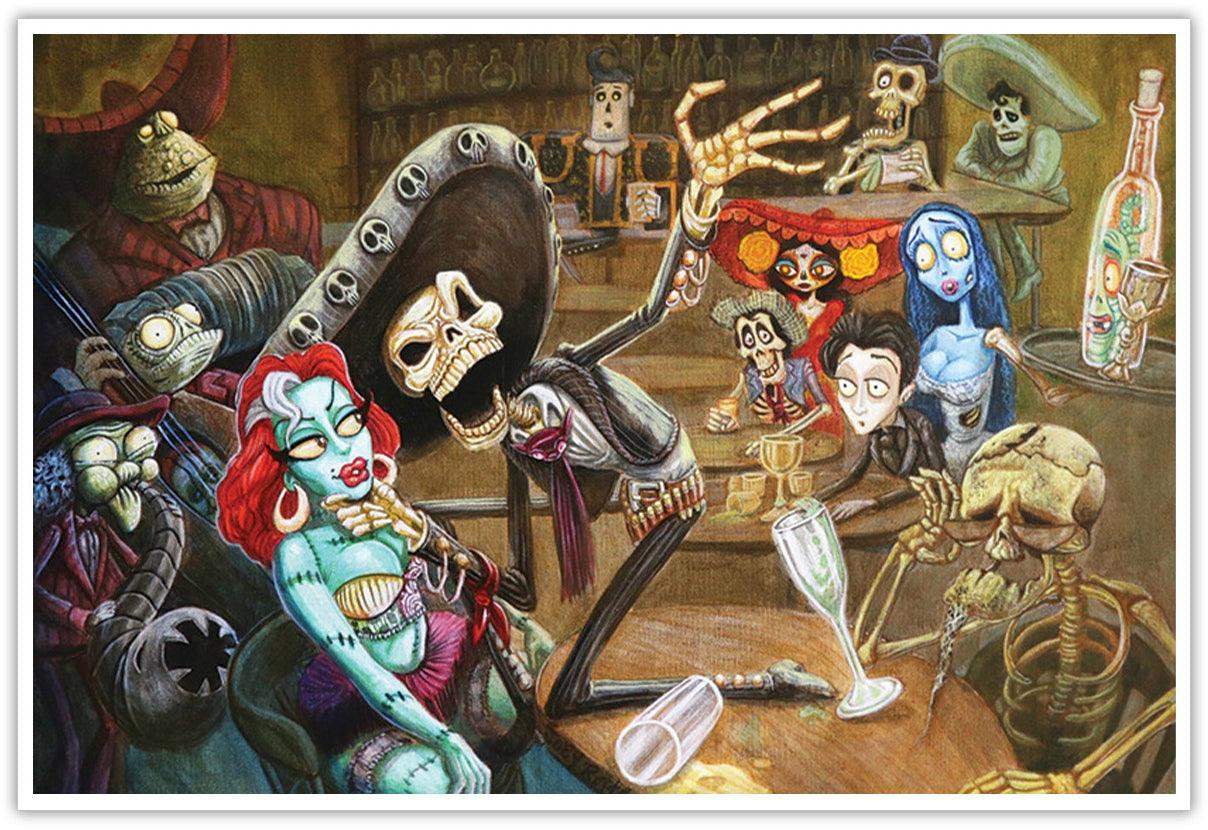 Joey Rotten Nightmare in the Cantina 12 x 18 Art Print - Joey Rotten - Flyclothing LLC