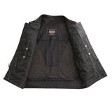 Sharp Shooter Men's Motorcycle Leather Vest Large - First Mfg Co