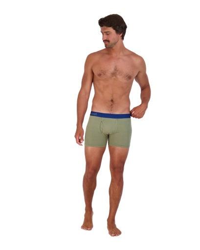 Wood Underwear olive mens boxer brief w-fly - Flyclothing LLC