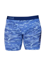 Wood Underwear blue camo mens biker brief w-fly - Wood Underwear - Flyclothing LLC