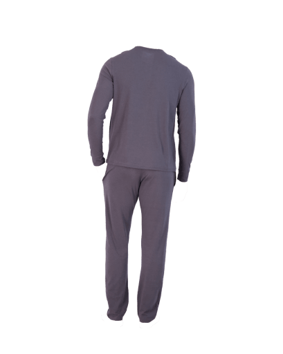 Wood Underwear iron men's long sleeve henley - Flyclothing LLC