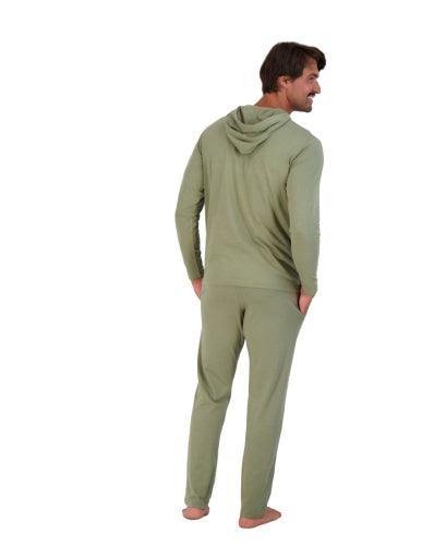 Wood Underwear olive mens long sleeve hoodie - Flyclothing LLC