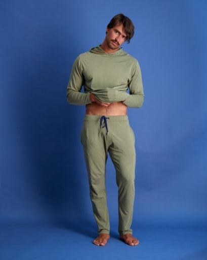 Wood Underwear olive mens tailored lounge pant - Flyclothing LLC