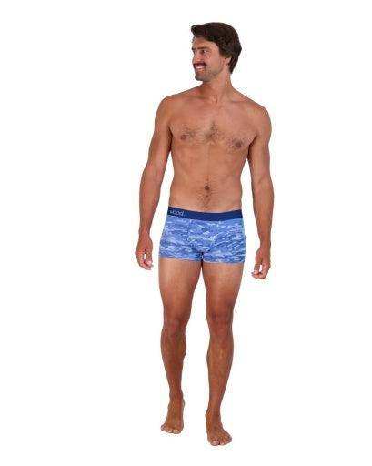 Wood Underwear blue camo mens trunk - Wood Underwear - Flyclothing LLC