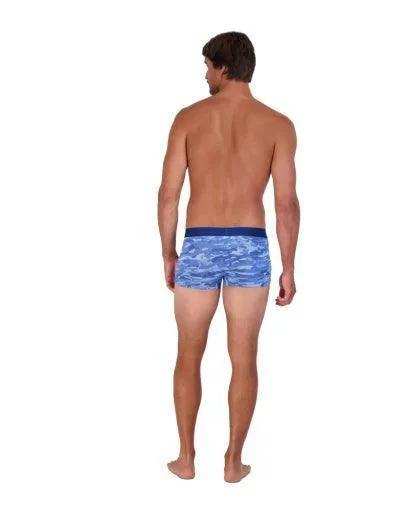 Wood Underwear blue camo mens trunk - Wood Underwear - Flyclothing LLC