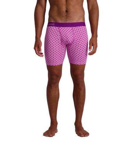 Wood Underwear purple interlock men's biker brief w-fly - Wood Underwear - Flyclothing LLC