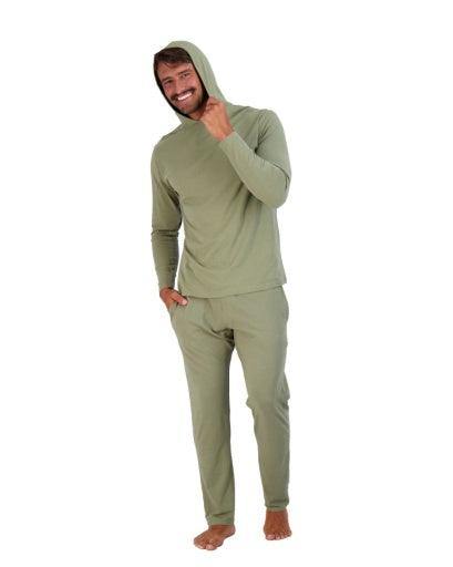 Wood Underwear olive mens tailored lounge pant - Flyclothing LLC