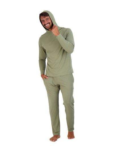 Wood Underwear olive mens tailored lounge pant - Wood Underwear - Flyclothing LLC
