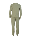 Wood Underwear olive men's long sleeve henley - Flyclothing LLC