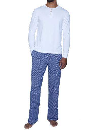 Wood Underwear white men's long sleeve henley - Wood Underwear - Flyclothing LLC