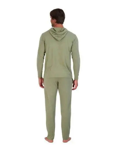 Wood Underwear olive mens long sleeve hoodie - Wood Underwear - Flyclothing LLC