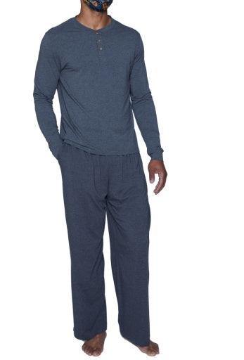 Wood Underwear charcoal heather men's lounge pant w-drawstring & pockets - Flyclothing LLC