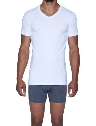 Wood Underwear white men's v-neck undershirt - Flyclothing LLC