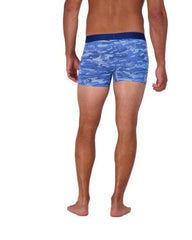 Wood Underwear blue camo mens boxer brief w-fly - Flyclothing LLC