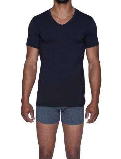 Wood Underwear black men's v-neck undershirt - Wood Underwear - Flyclothing LLC