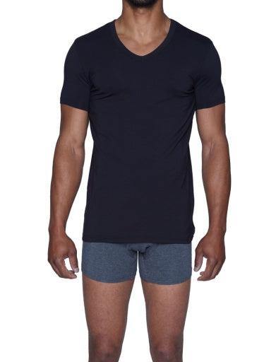 Wood Underwear black men's v-neck undershirt - Flyclothing LLC