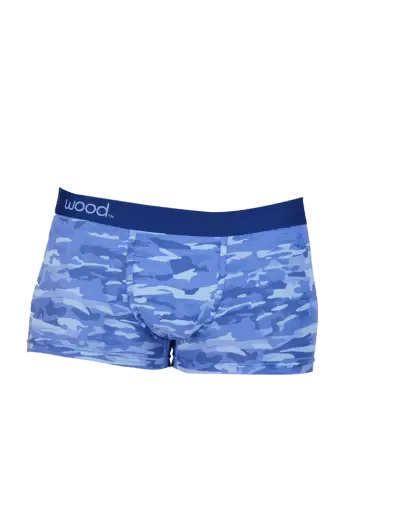 Wood Underwear blue camo mens trunk - Wood Underwear - Flyclothing LLC