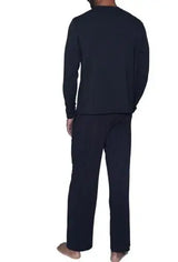 Wood Underwear black men's long sleeve henley - Wood Underwear - Flyclothing LLC