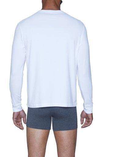Wood Underwear white men's long sleeve henley - Wood Underwear - Flyclothing LLC