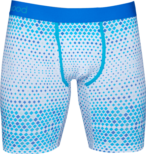 Wood Underwear blue diamond gradient men's biker brief w-fly - Flyclothing LLC