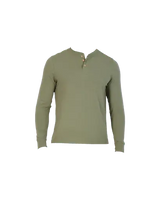 Wood Underwear olive men's long sleeve henley - Wood Underwear - Flyclothing LLC