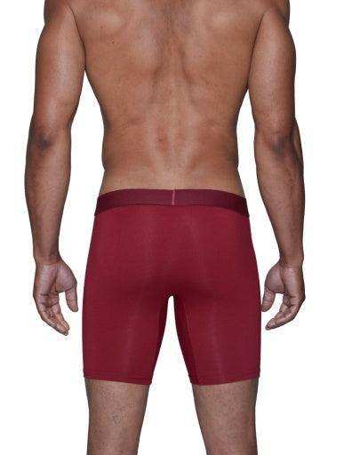 Wood Underwear burgundy red men's biker brief w-fly - Wood Underwear - Flyclothing LLC