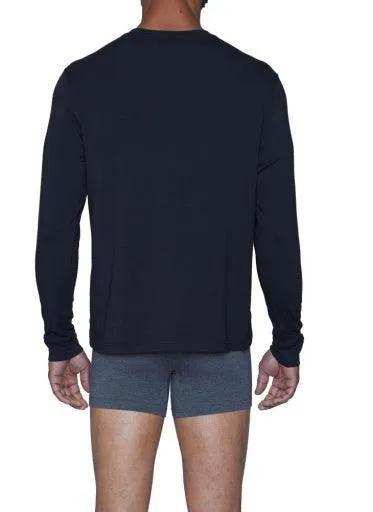 Wood Underwear black men's long sleeve henley - Wood Underwear - Flyclothing LLC