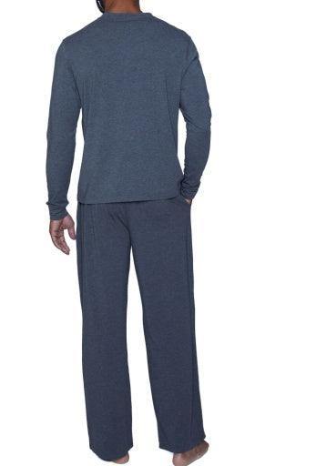 Wood Underwear charcoal heather men's lounge pant w-drawstring & pockets - Flyclothing LLC