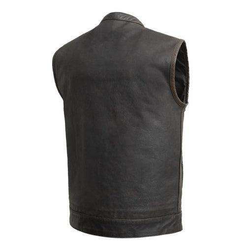 Sharp Shooter Men's Motorcycle Leather Vest Large - First Mfg Co - Flyclothing LLC