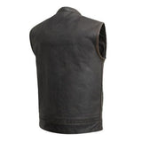 Sharp Shooter Men's Motorcycle Leather Vest Large - First Mfg Co