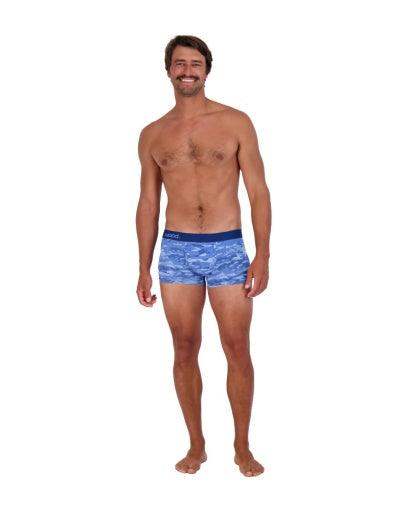 Wood Underwear blue camo mens trunk - Wood Underwear - Flyclothing LLC