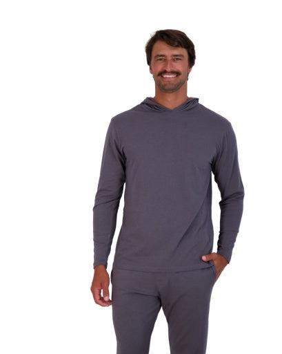 Wood Underwear iron mens long sleeve hoodie - Wood Underwear - Flyclothing LLC