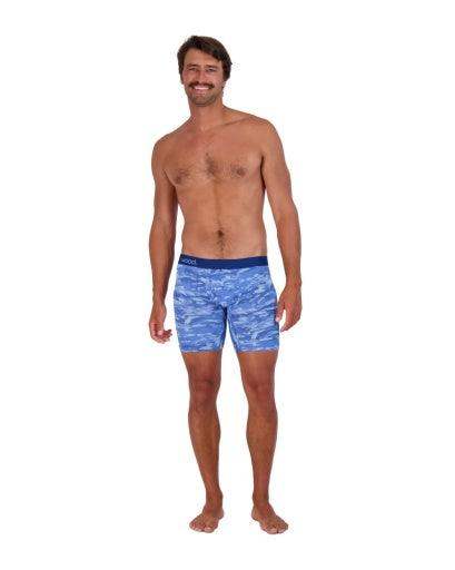Wood Underwear blue camo mens biker brief w-fly - Wood Underwear - Flyclothing LLC