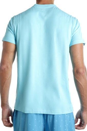 Wood Underwear sky men's short sleeve henley - Flyclothing LLC