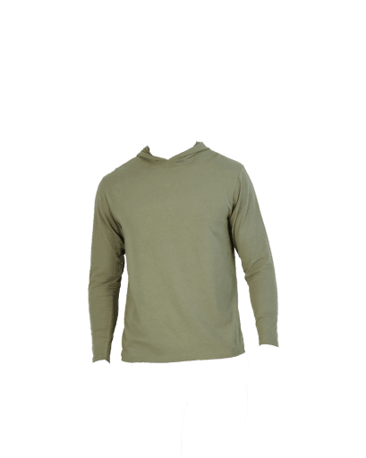 Wood Underwear olive mens long sleeve hoodie - Flyclothing LLC