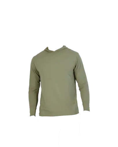 Wood Underwear olive mens long sleeve hoodie - Wood Underwear - Flyclothing LLC