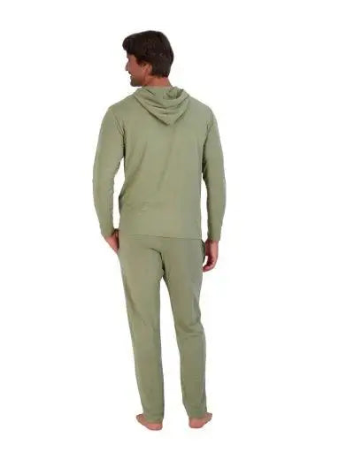 Wood Underwear olive mens long sleeve hoodie - Wood Underwear - Flyclothing LLC