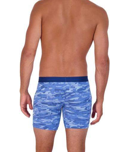Wood Underwear blue camo mens biker brief w-fly - Wood Underwear - Flyclothing LLC