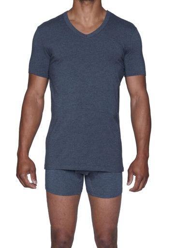 Wood Underwear charcoal heather men's v-neck undershirt - Flyclothing LLC