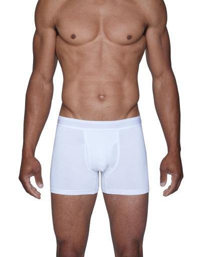 Wood Underwear white men's boxer brief w-fly - Flyclothing LLC