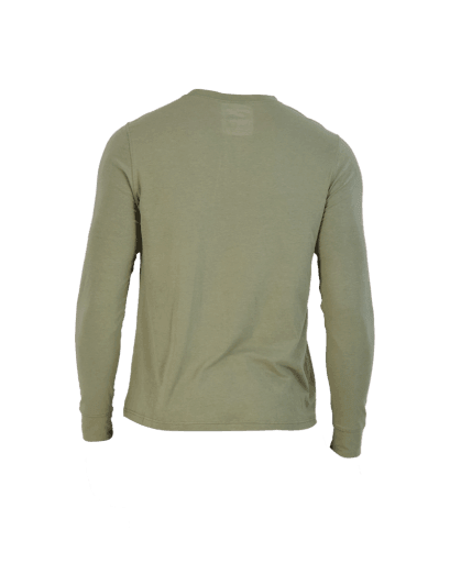 Wood Underwear olive men's long sleeve henley - Flyclothing LLC