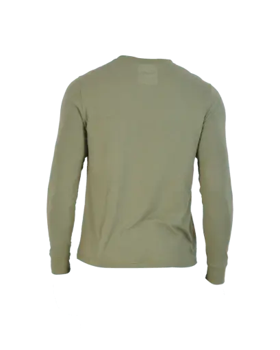Wood Underwear olive men's long sleeve henley - Wood Underwear - Flyclothing LLC