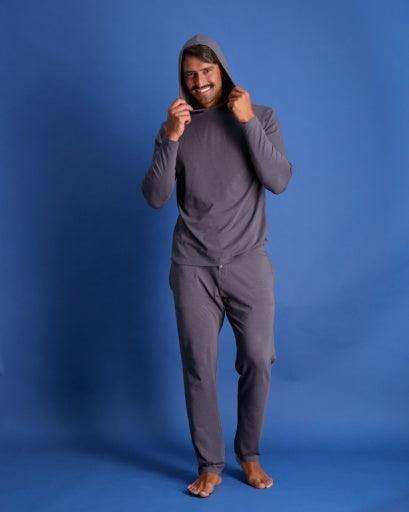 Wood Underwear iron mens long sleeve hoodie - Wood Underwear - Flyclothing LLC