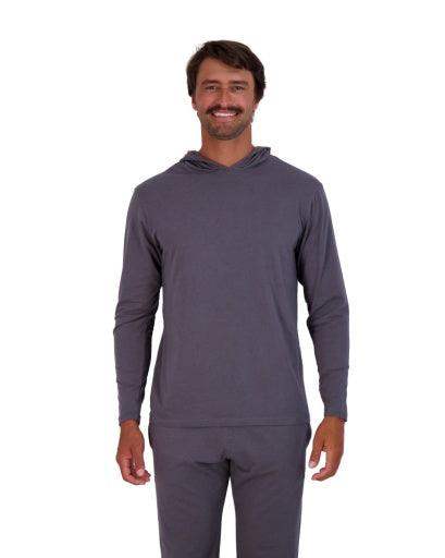Wood Underwear iron mens long sleeve hoodie - Wood Underwear - Flyclothing LLC