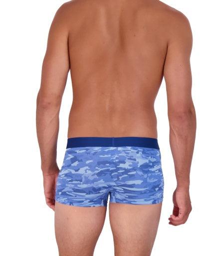 Wood Underwear blue camo mens trunk - Flyclothing LLC