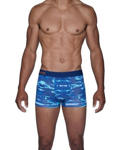 Wood Underwear blue liquid men's trunk - Flyclothing LLC